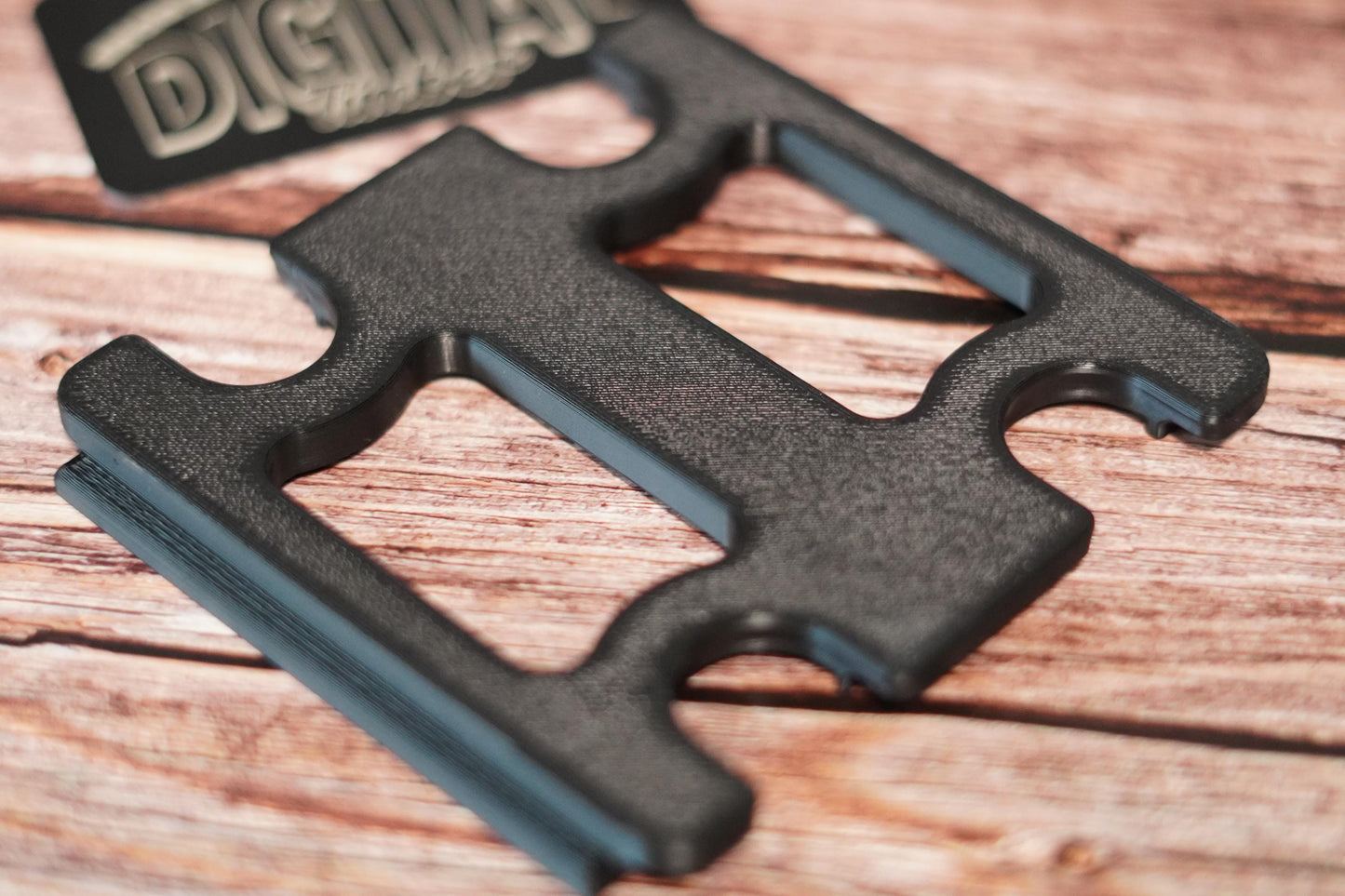 Custom jig for engraving 3.4x2.1 inch metal business cards