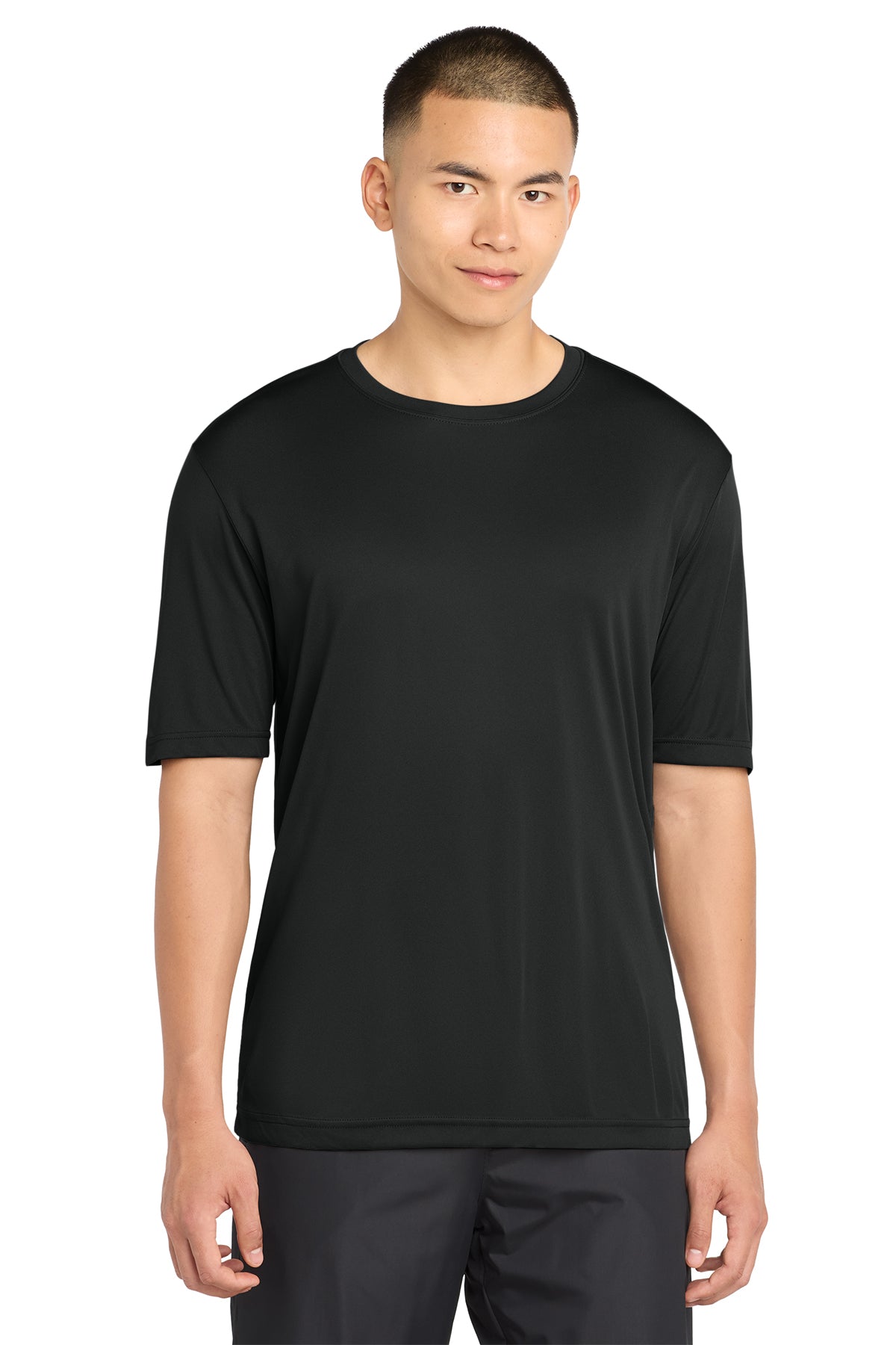 Sport-Tek ST350 PosiCharge Competitor Tee in Black, front view