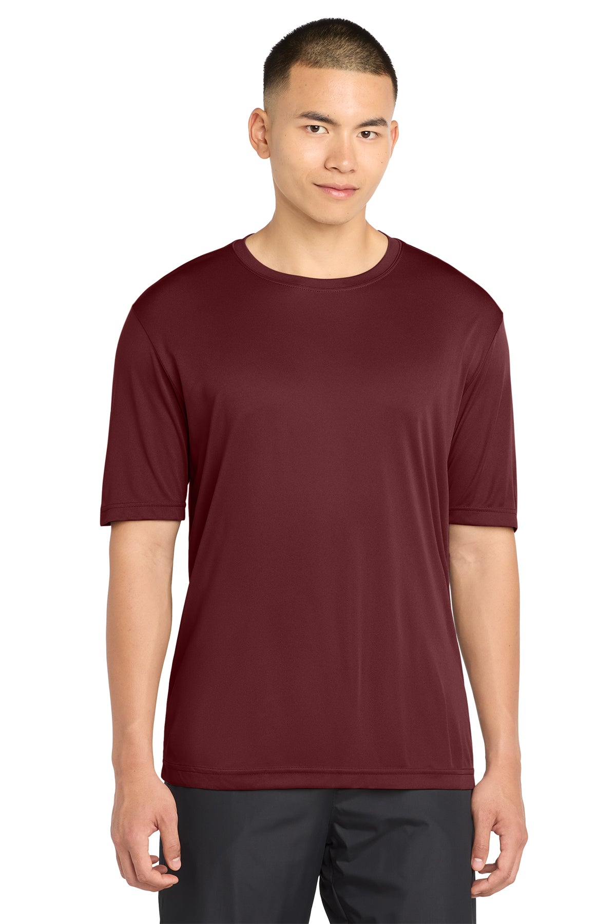 Sport-Tek ST350 PosiCharge Competitor Tee in Cardinal, front view