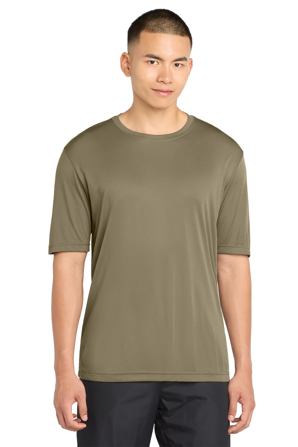 Sport-Tek ST350 PosiCharge Competitor Tee in Coyote Brown, front view