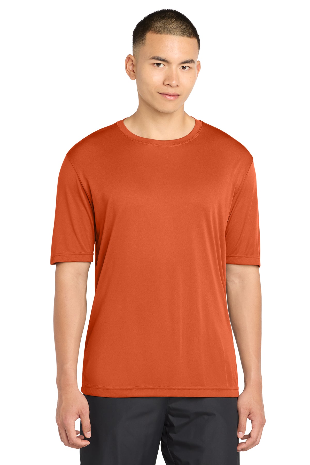 Sport-Tek ST350 PosiCharge Competitor Tee in Deep Orange, front view
