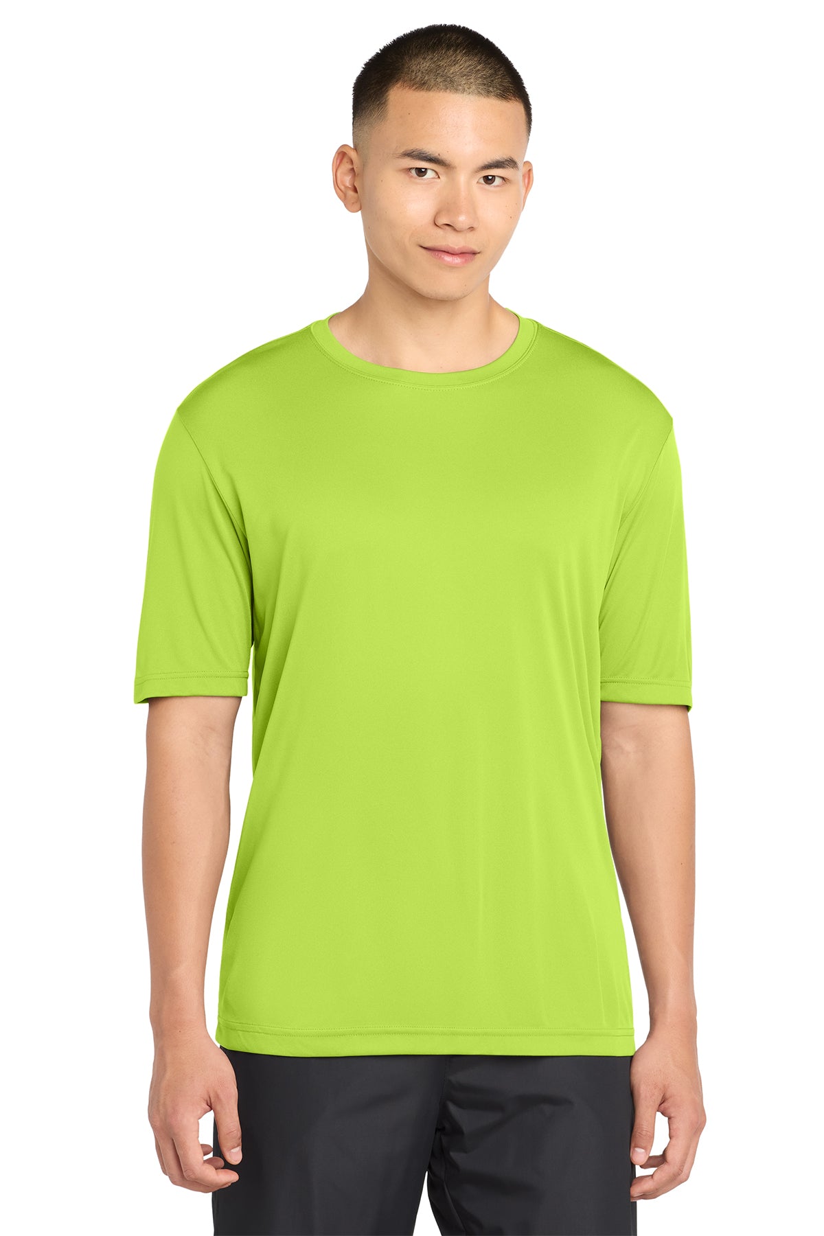 Sport-Tek ST350 PosiCharge Competitor Tee in Lime Shock, front view