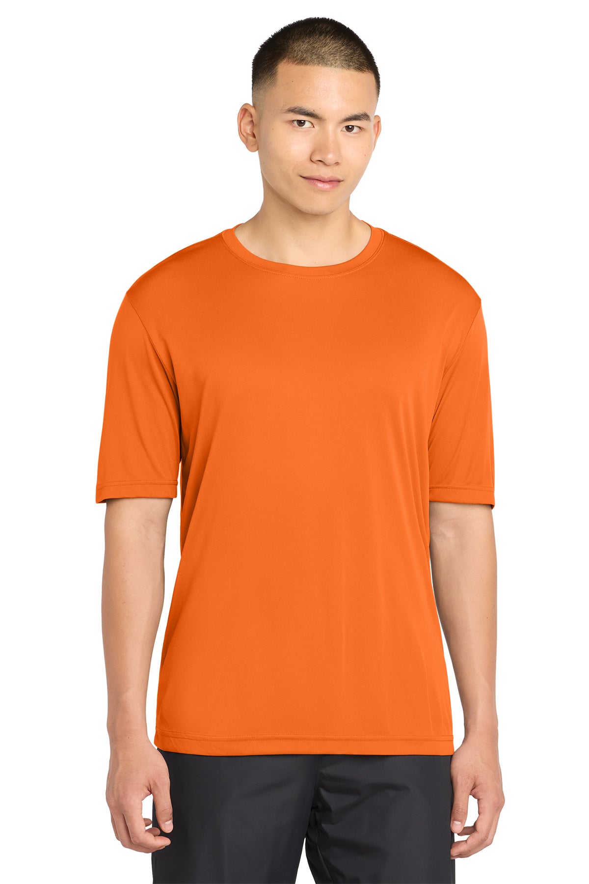 Sport-Tek ST350 PosiCharge Competitor Tee in Neon Orange, front view