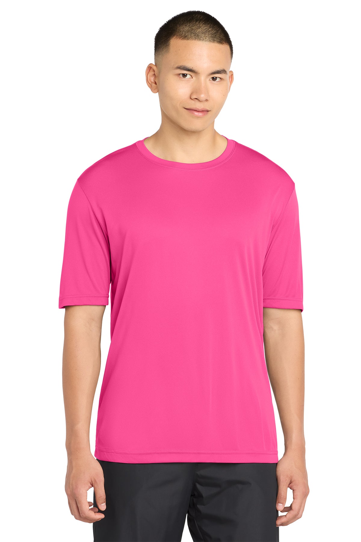 Sport-Tek ST350 PosiCharge Competitor Tee in Neon Pink, front view