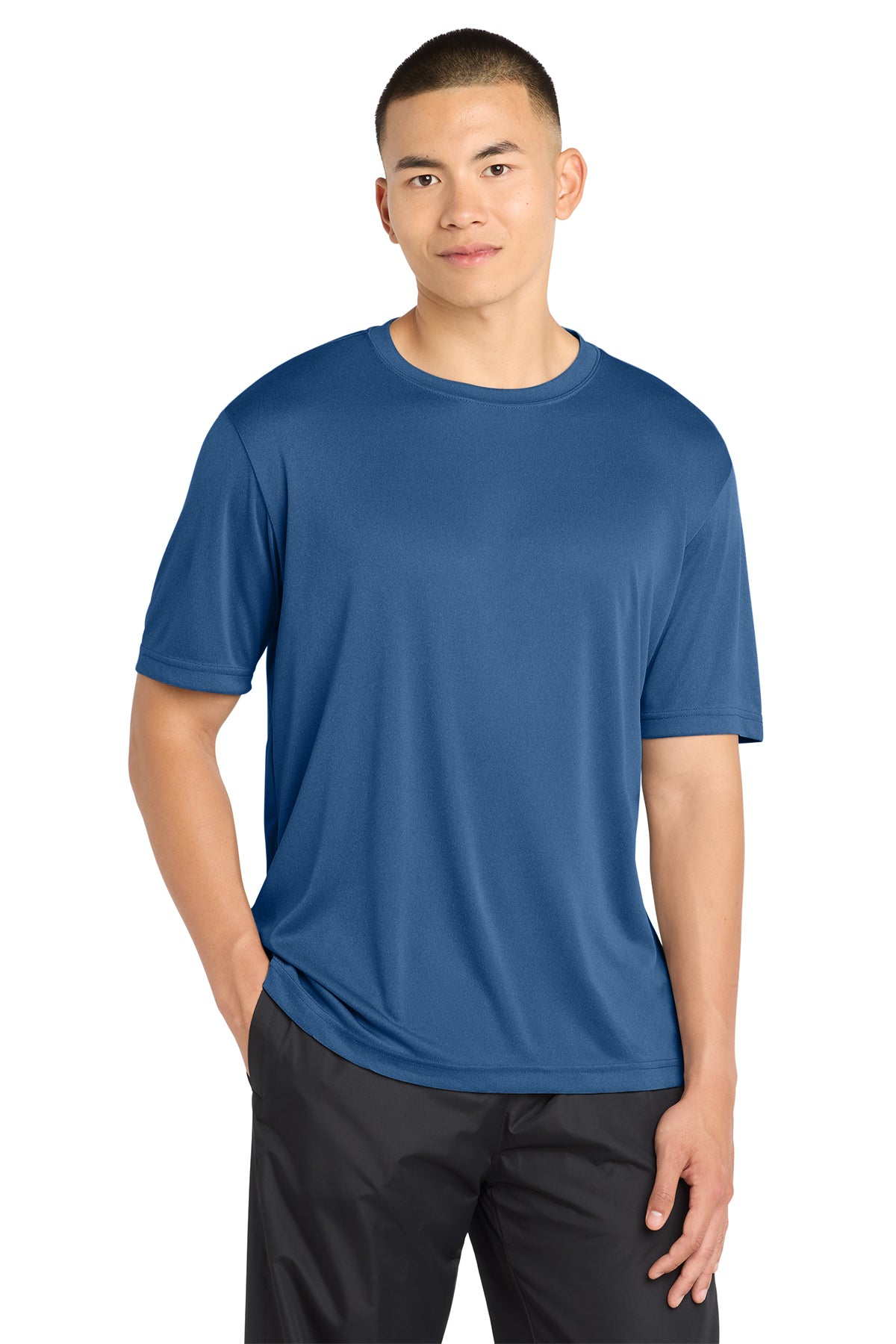 Sport-Tek ST350 PosiCharge Competitor Tee in True Royal Heather, front view