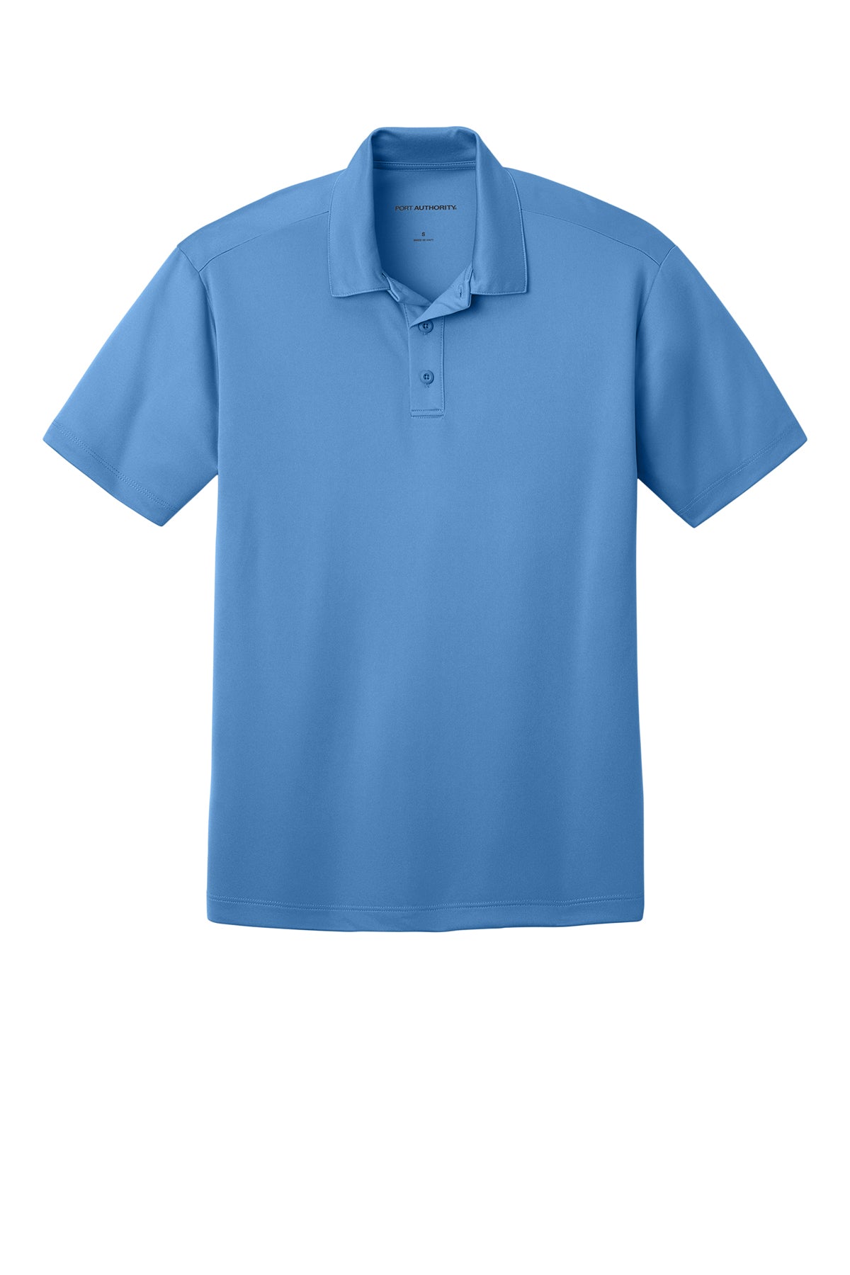 Port Authority K540 Silk Touch Performance Polo in Carolina Blue, front view before custom embroidery