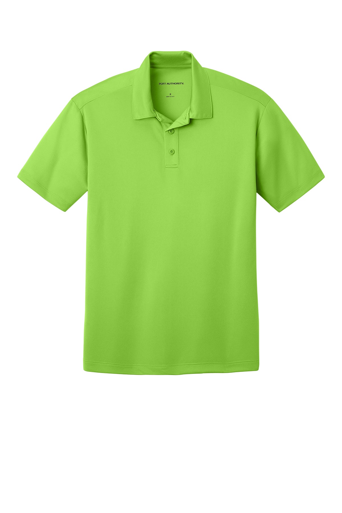 Port Authority K540 Silk Touch Performance Polo in Lime, front view before custom embroidery