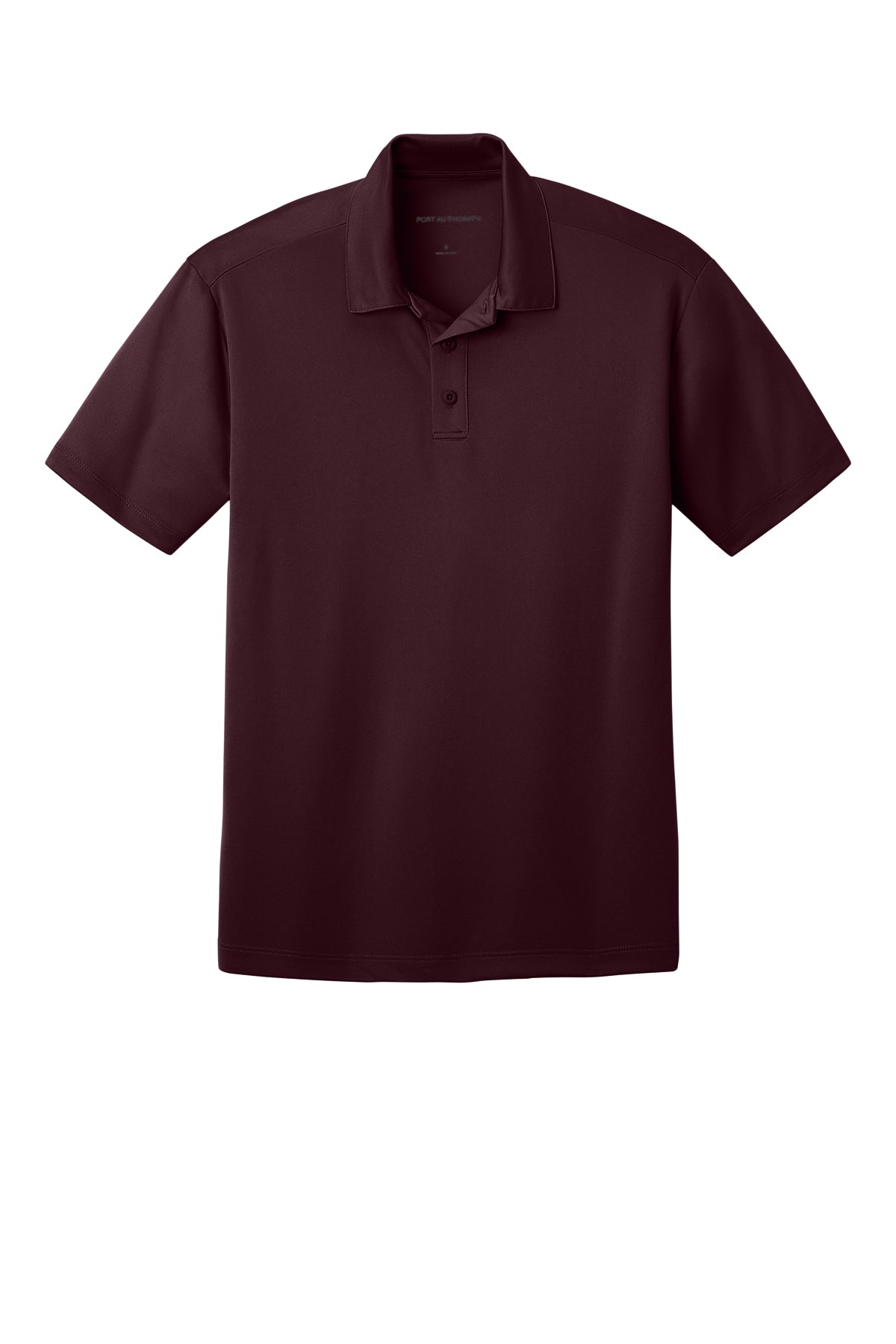 Port Authority K540 Silk Touch Performance Polo in Maroon, front view before custom embroidery