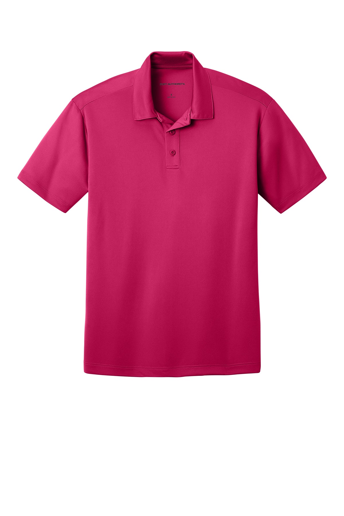 Port Authority K540 Silk Touch Performance Polo in Pink Raspberry, front view before custom embroidery