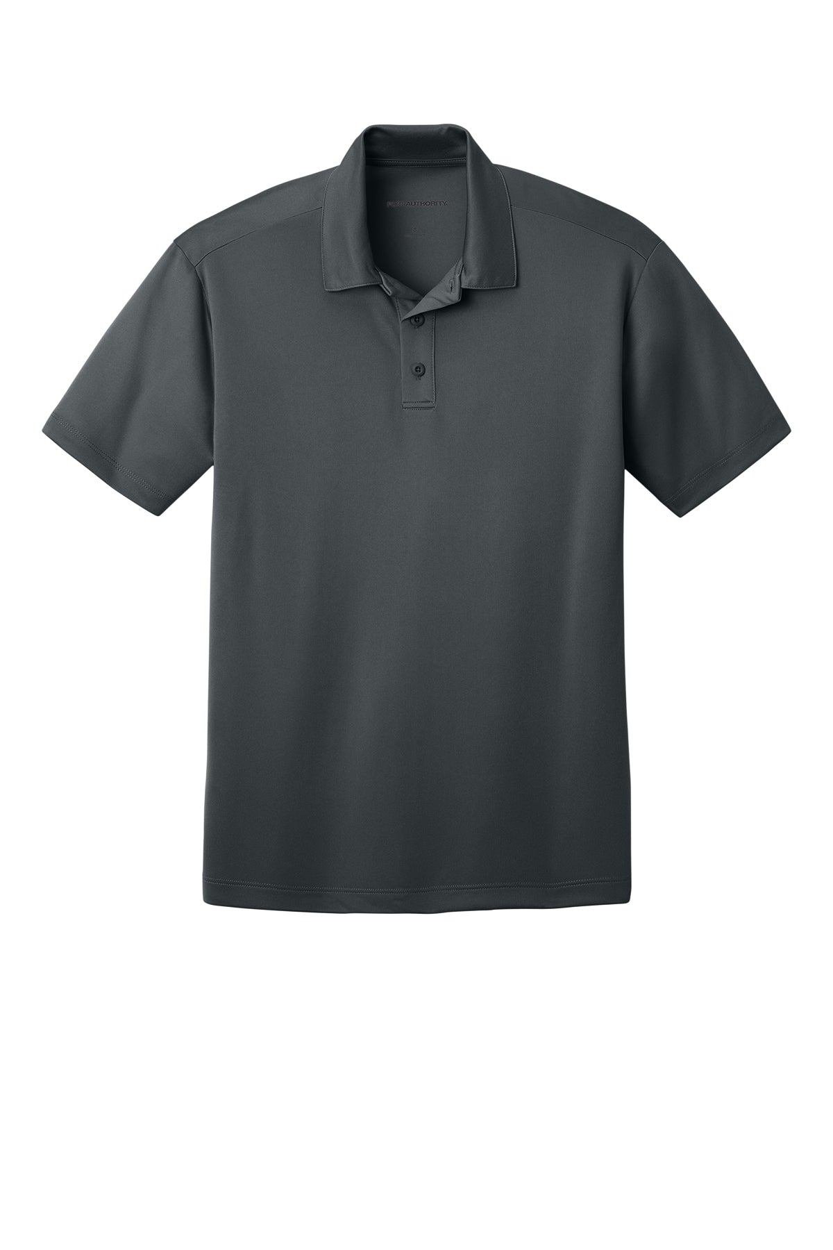 Port Authority K540 Silk Touch Performance Polo in Steel Grey, front view before custom embroidery