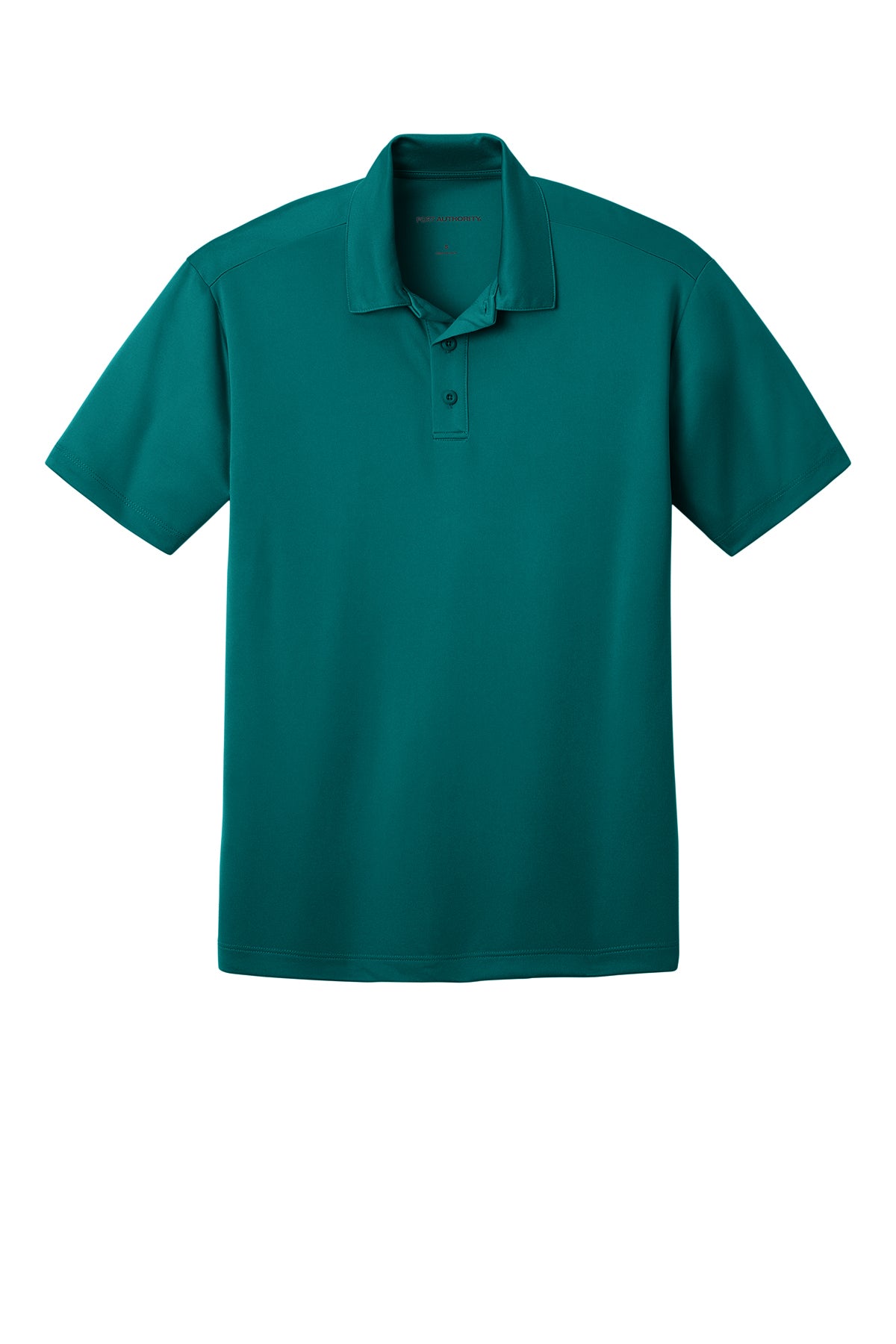 Port Authority K540 Silk Touch Performance Polo in Teal Green, front view before custom embroidery