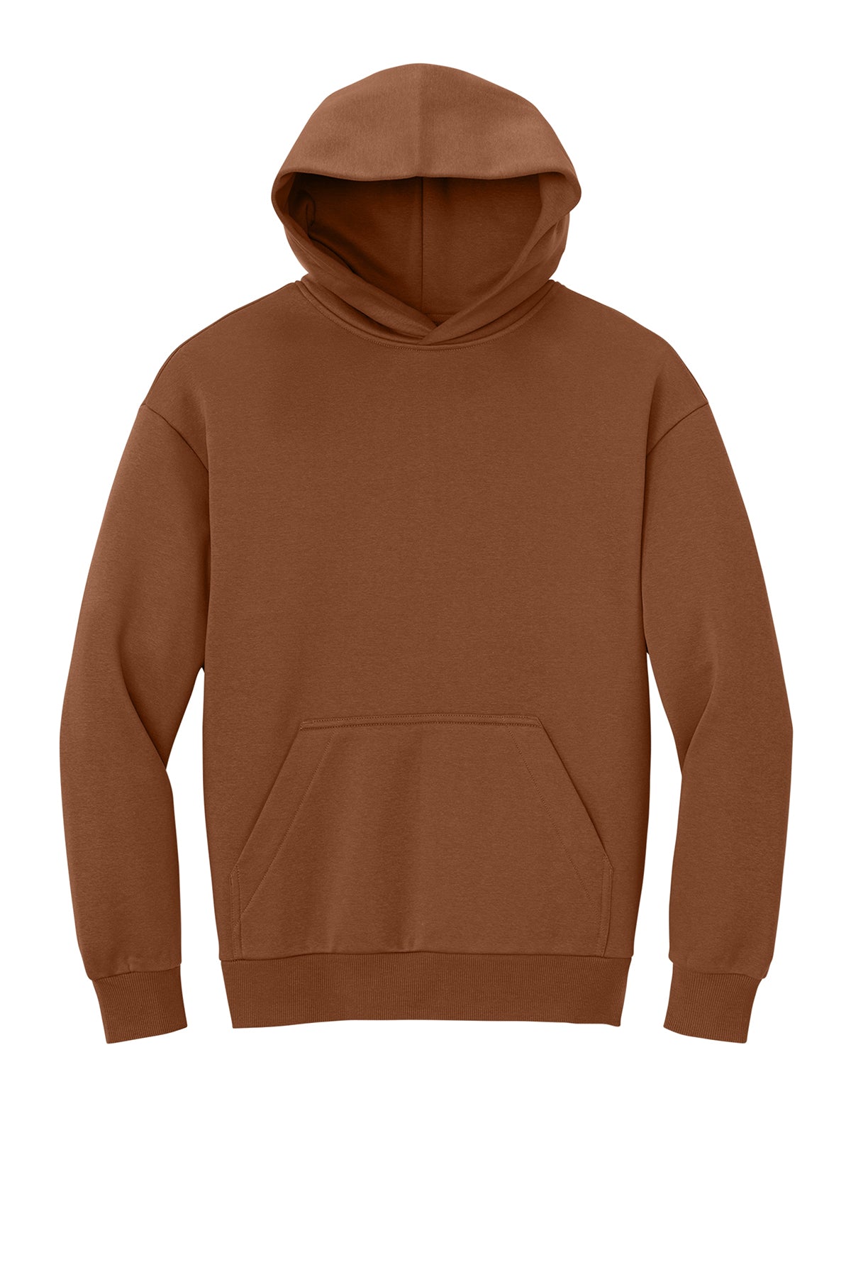 District DT6150 blank heavyweight hoodie in Baked Clay, front view