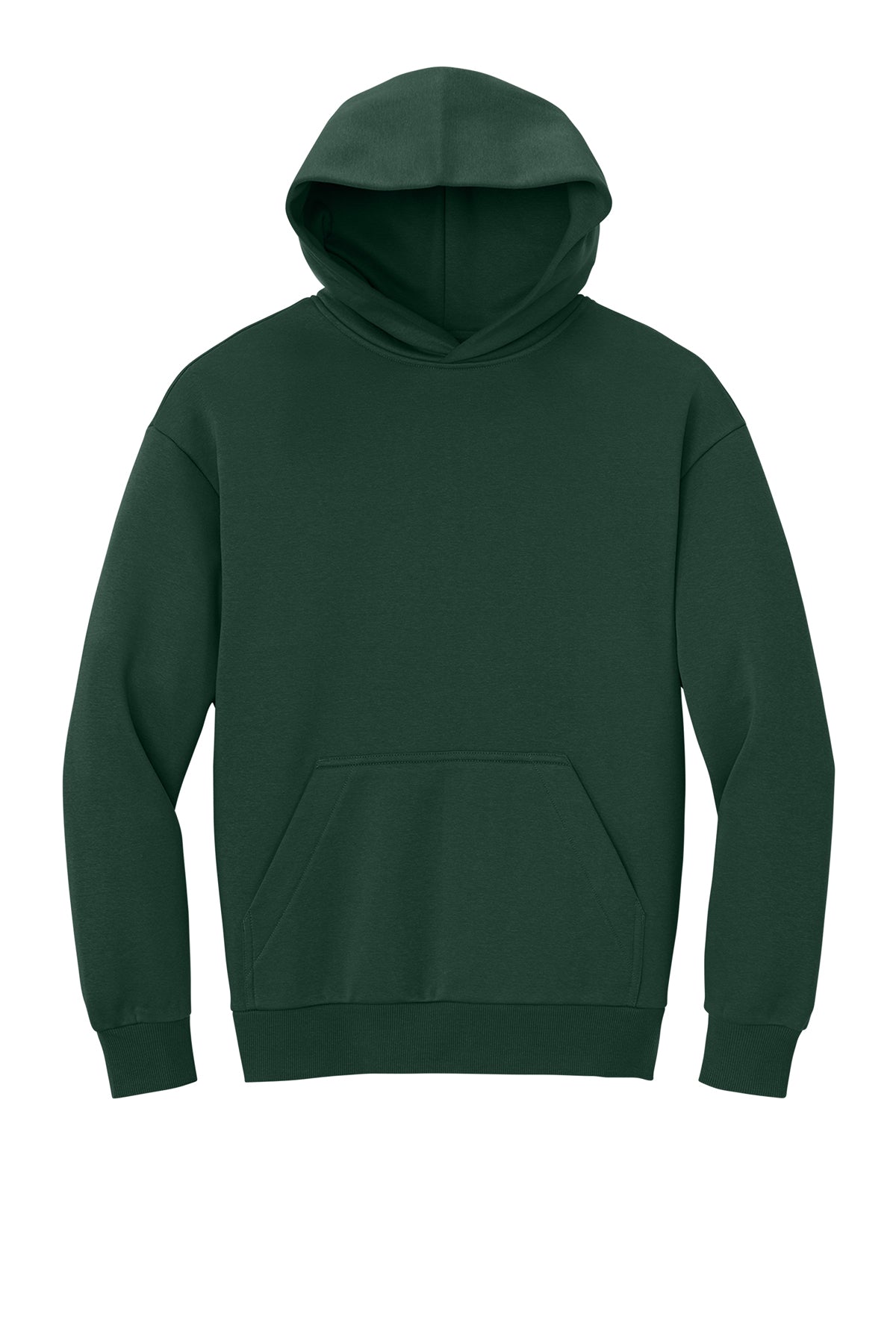 District DT6150 blank heavyweight hoodie in Forest Green, front view