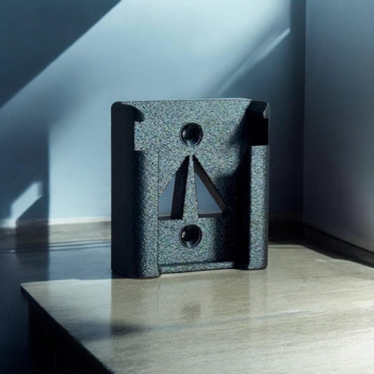 Close-up of a single Milwaukee M18 battery holder standing upright