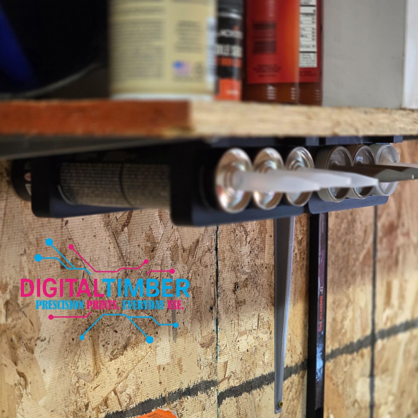 Caulking Tube Holder | Under Shelf 3D Printed Organizer