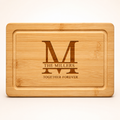 Personalized Bamboo Cutting Board with Drip Ring