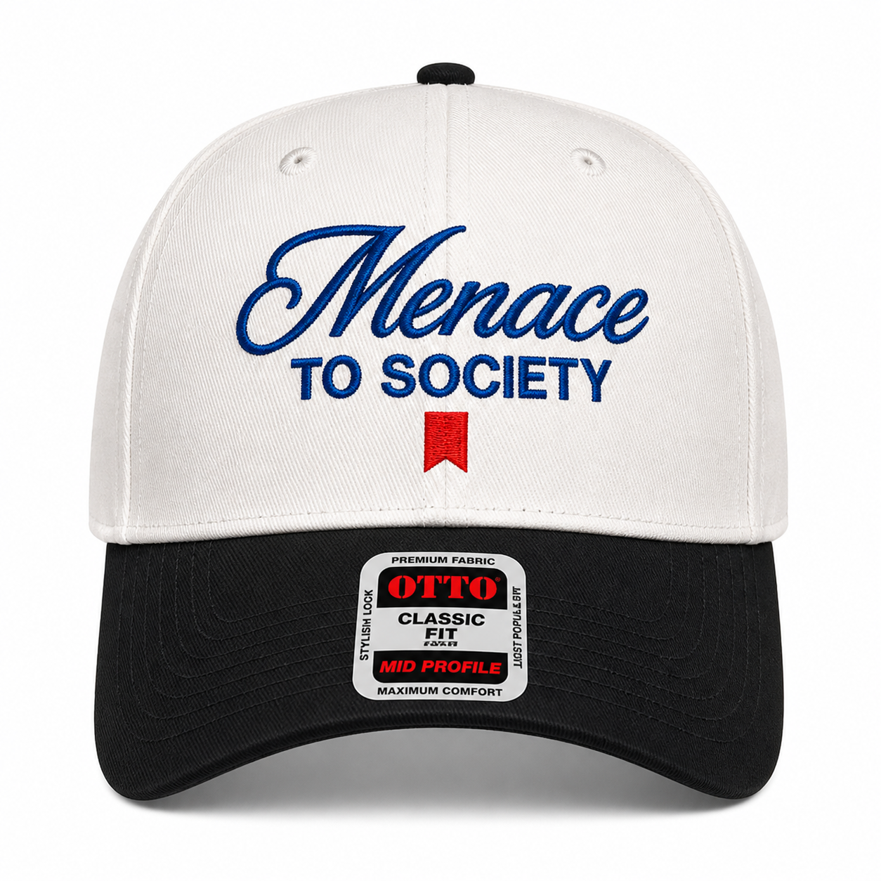 Menace To Society Embroidered Hat Otto 5 Panel Mid Profile Snapback