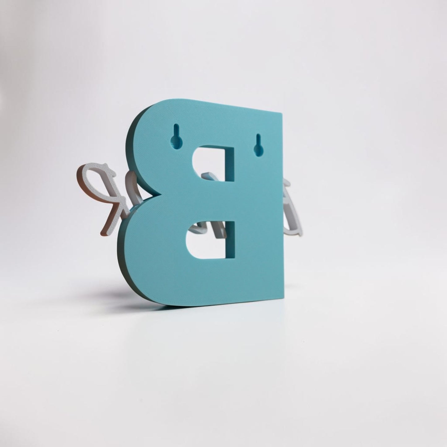 Blue letter 'B' on a white background