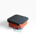 A square orange plastic container or box with a textured black lid, shown on a clean white background with a 'Digital Timber' watermark overlay.