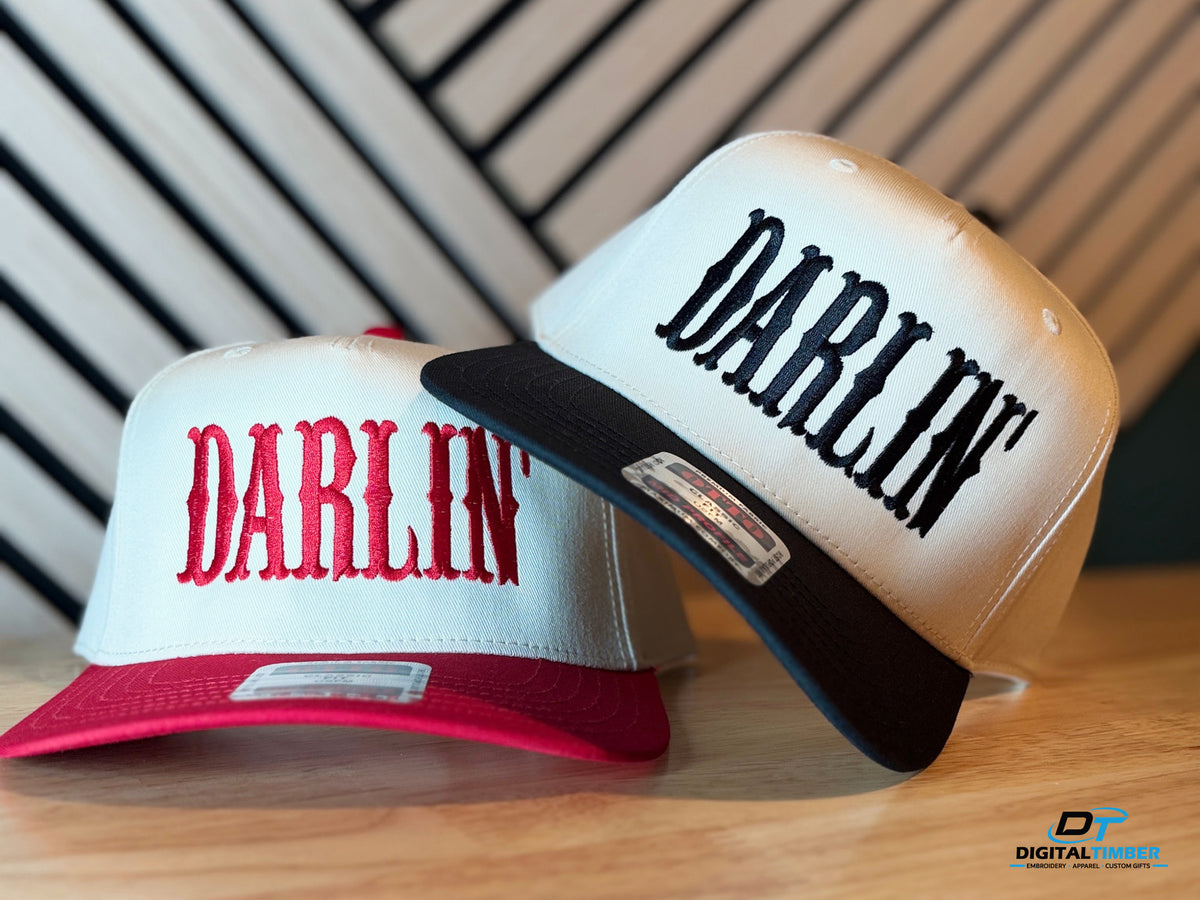 Darlin' Embroidered Hat | Otto 5 Panel Mid Profile Snapback Cap