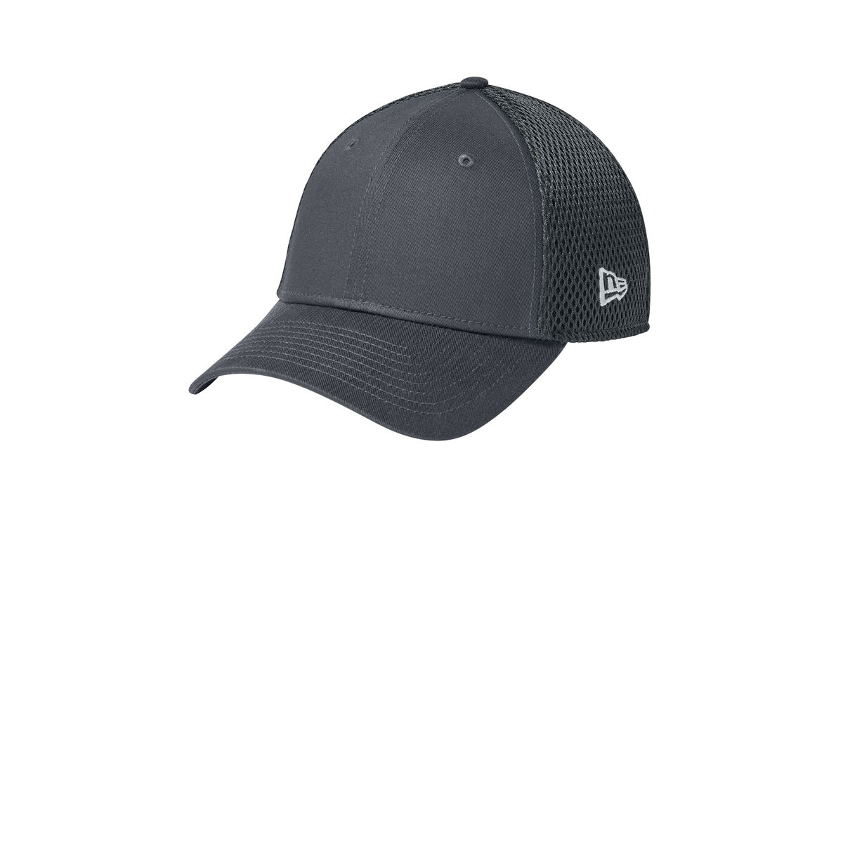 New Era NE1020 stretch mesh cap in Flag Charcoal/Charcoal, blank before custom embroidery