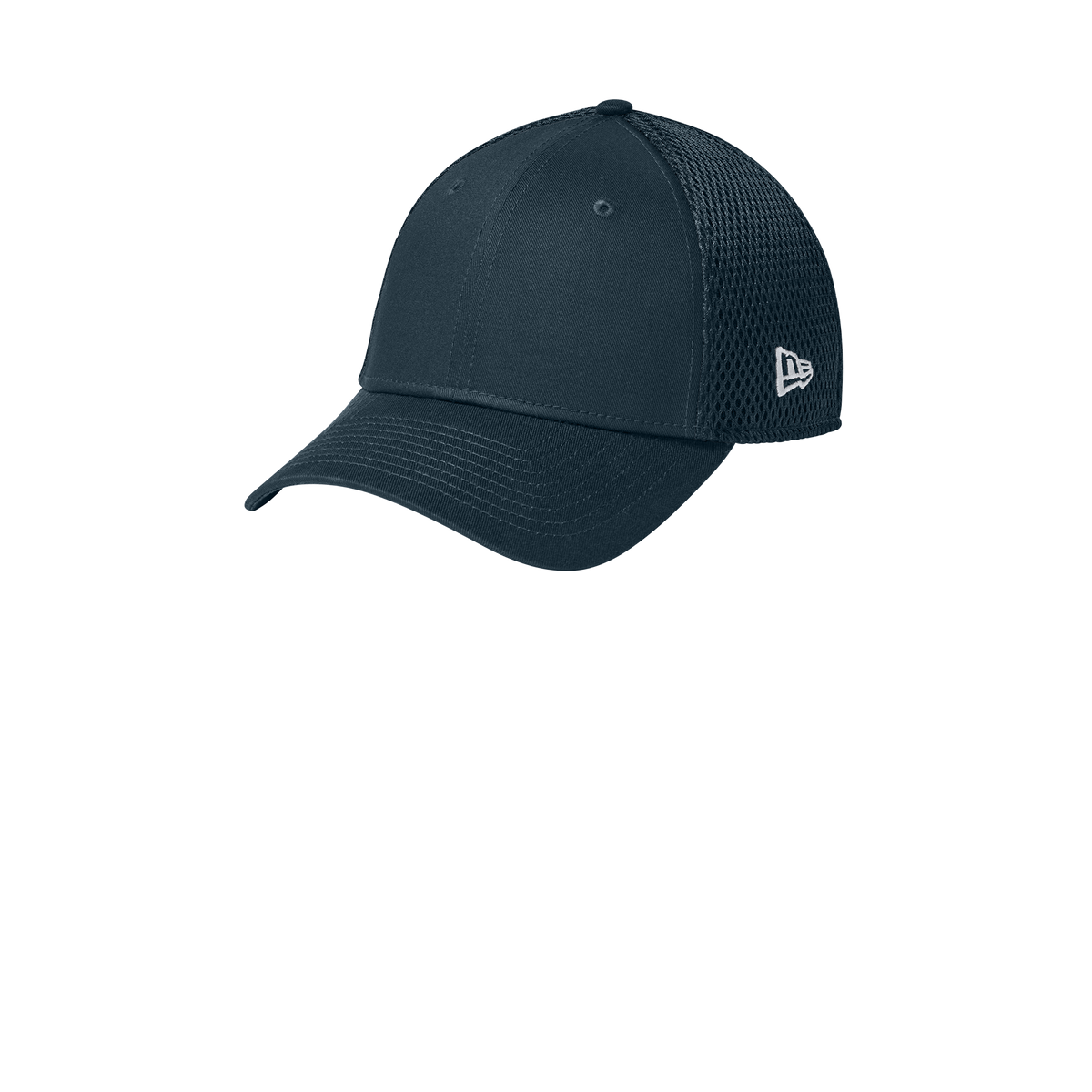 New Era NE1020 stretch mesh cap in Flag Deep Navy, blank before custom embroidery