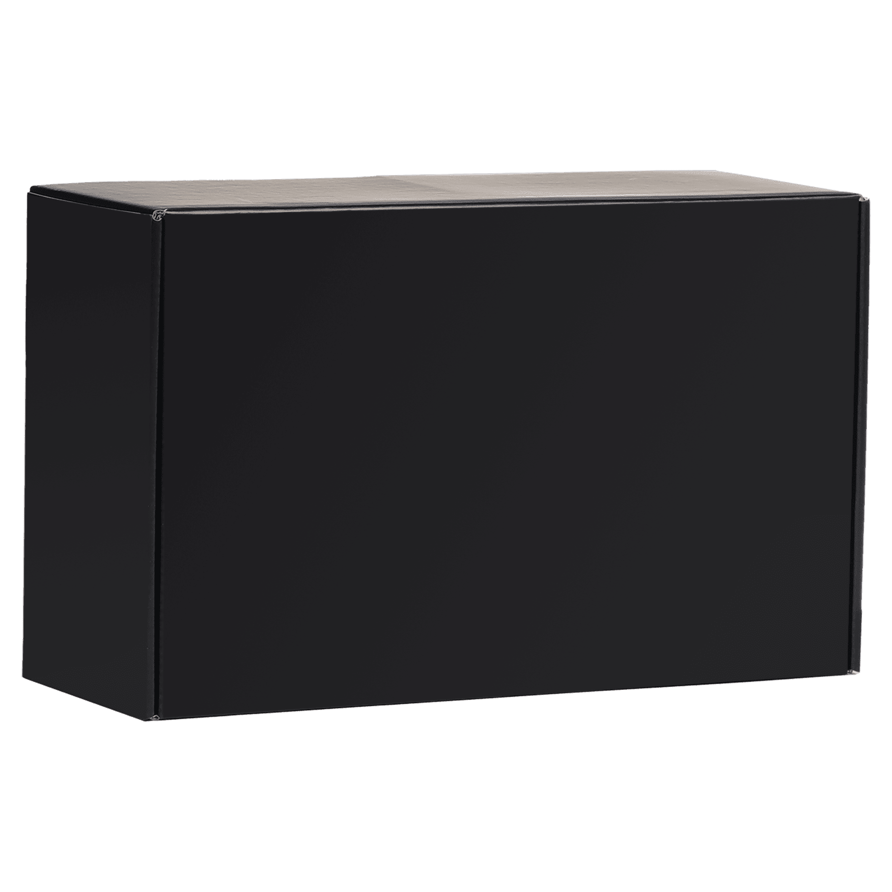 Black rectangular box on a transparent background