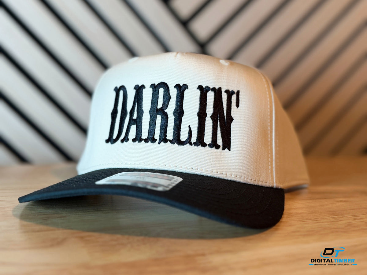 Darlin' Embroidered Hat | Otto 5 Panel Mid Profile Snapback Cap