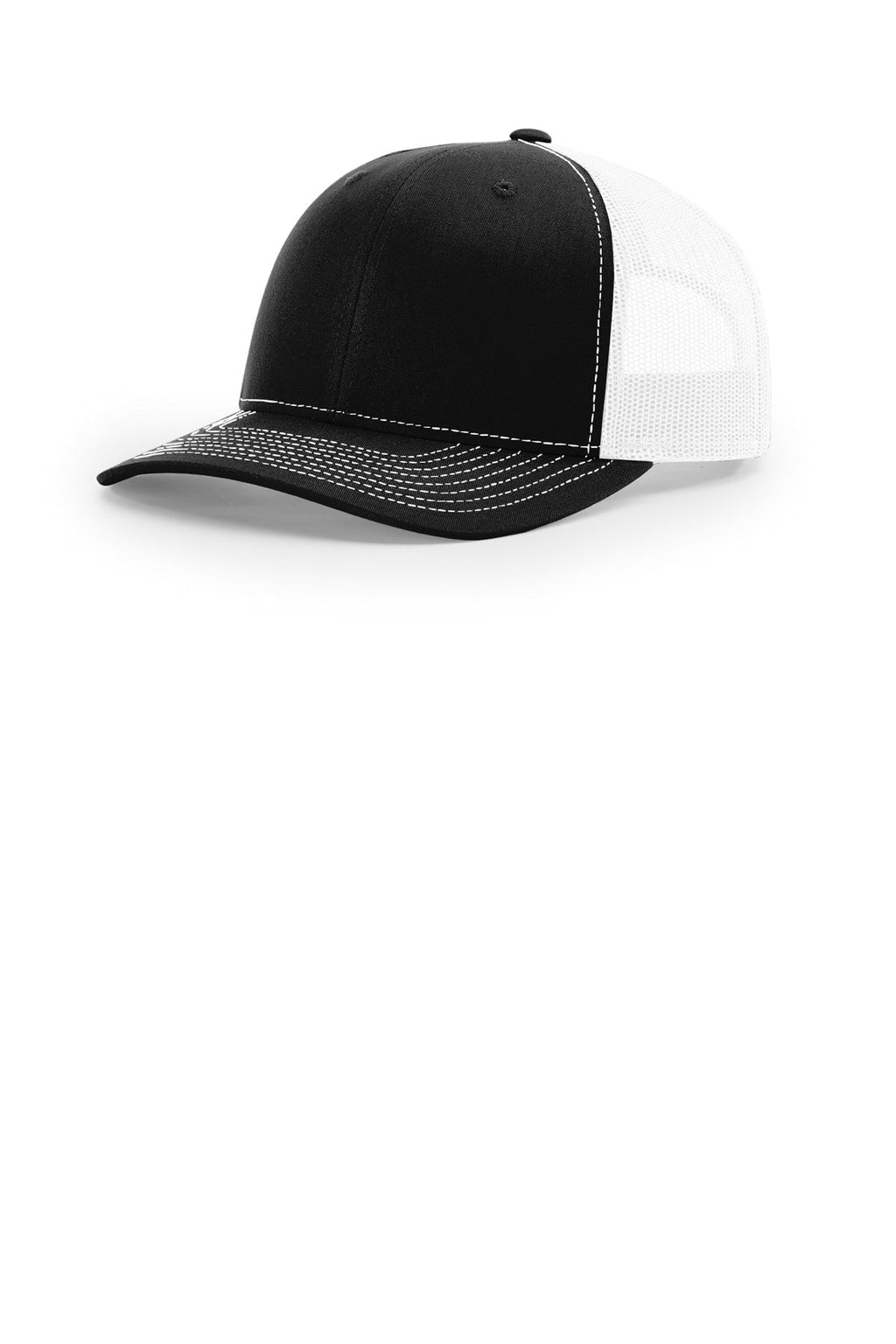 Richardson 112 hat in Black/ White; blank color reference for embroidered business gift set
