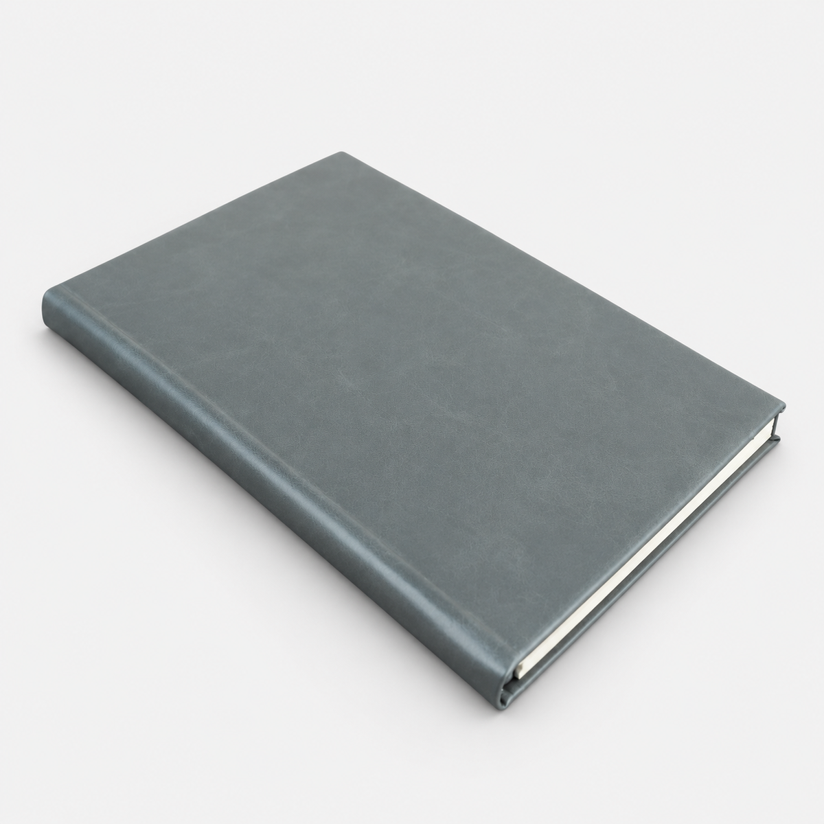 Charcoal notebook product visualization on a light gray background