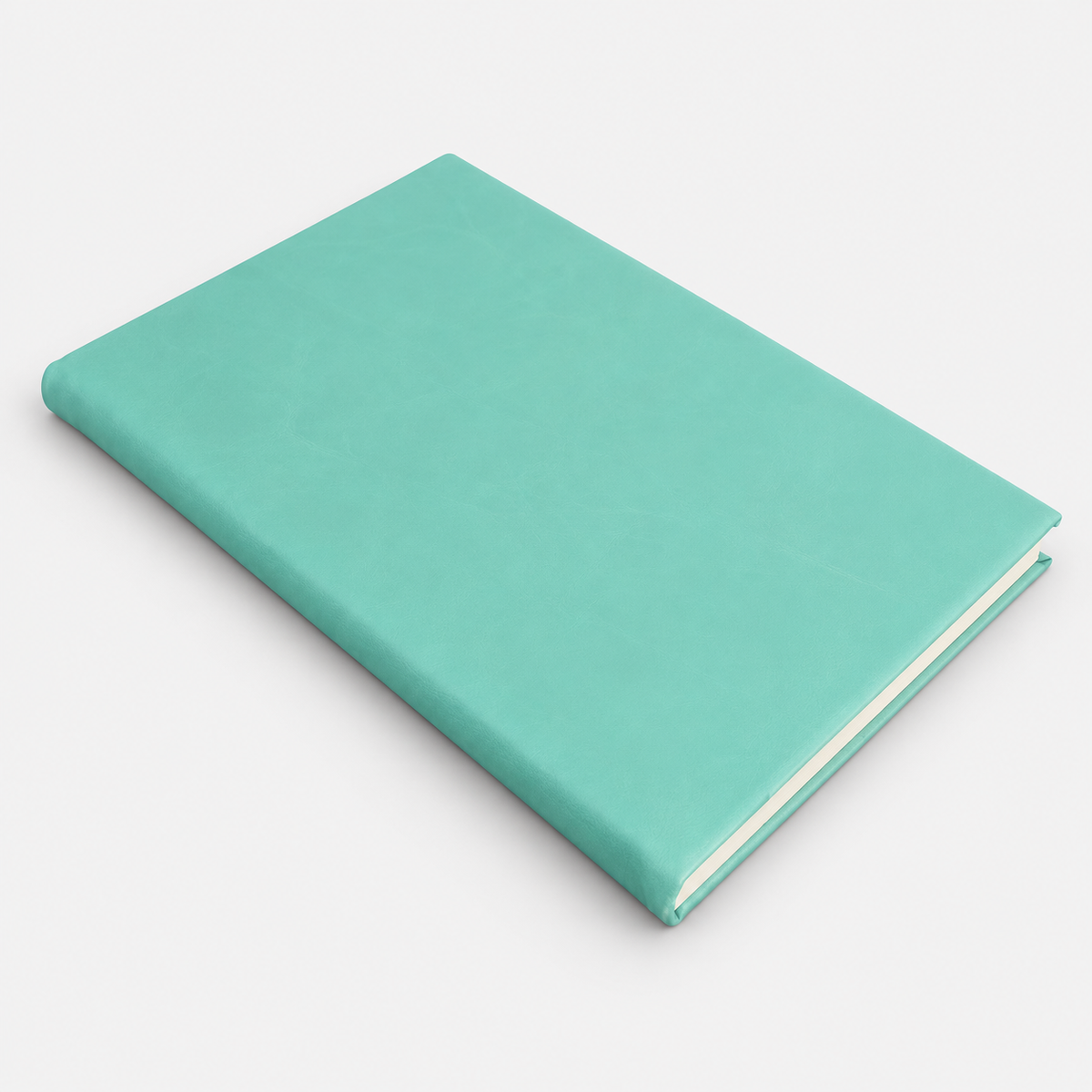 Seafoam Green notebook product visualization on a light gray background