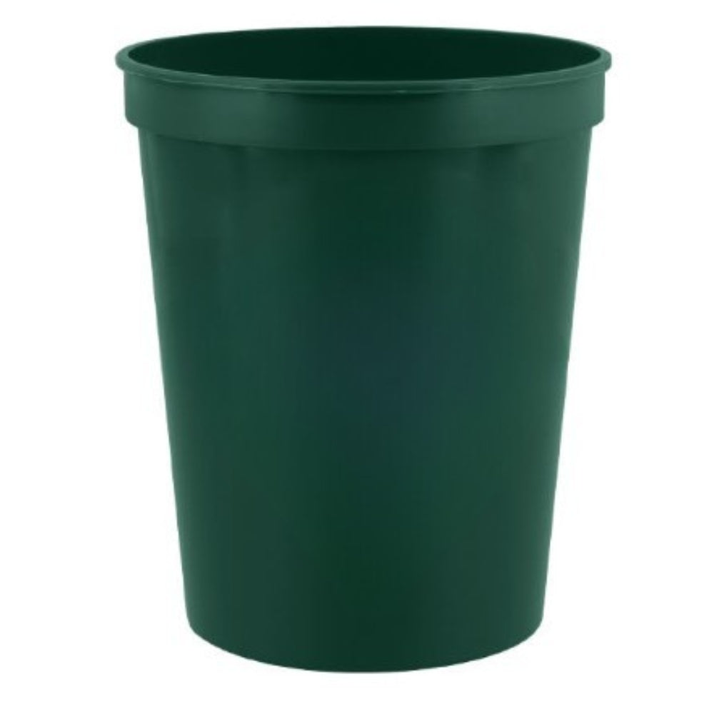 Forest Green 16 oz plastic stadium cup for custom logo printing