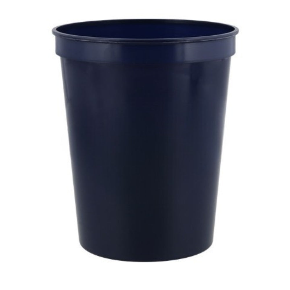 Navy Blue 16 oz plastic stadium cup for custom logo printing