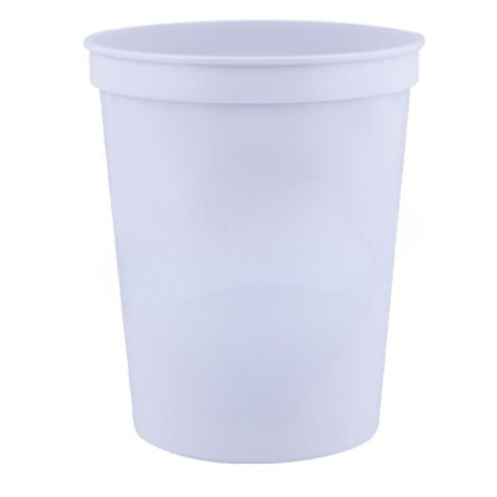 Slate Blue 16 oz plastic stadium cup for custom logo printing