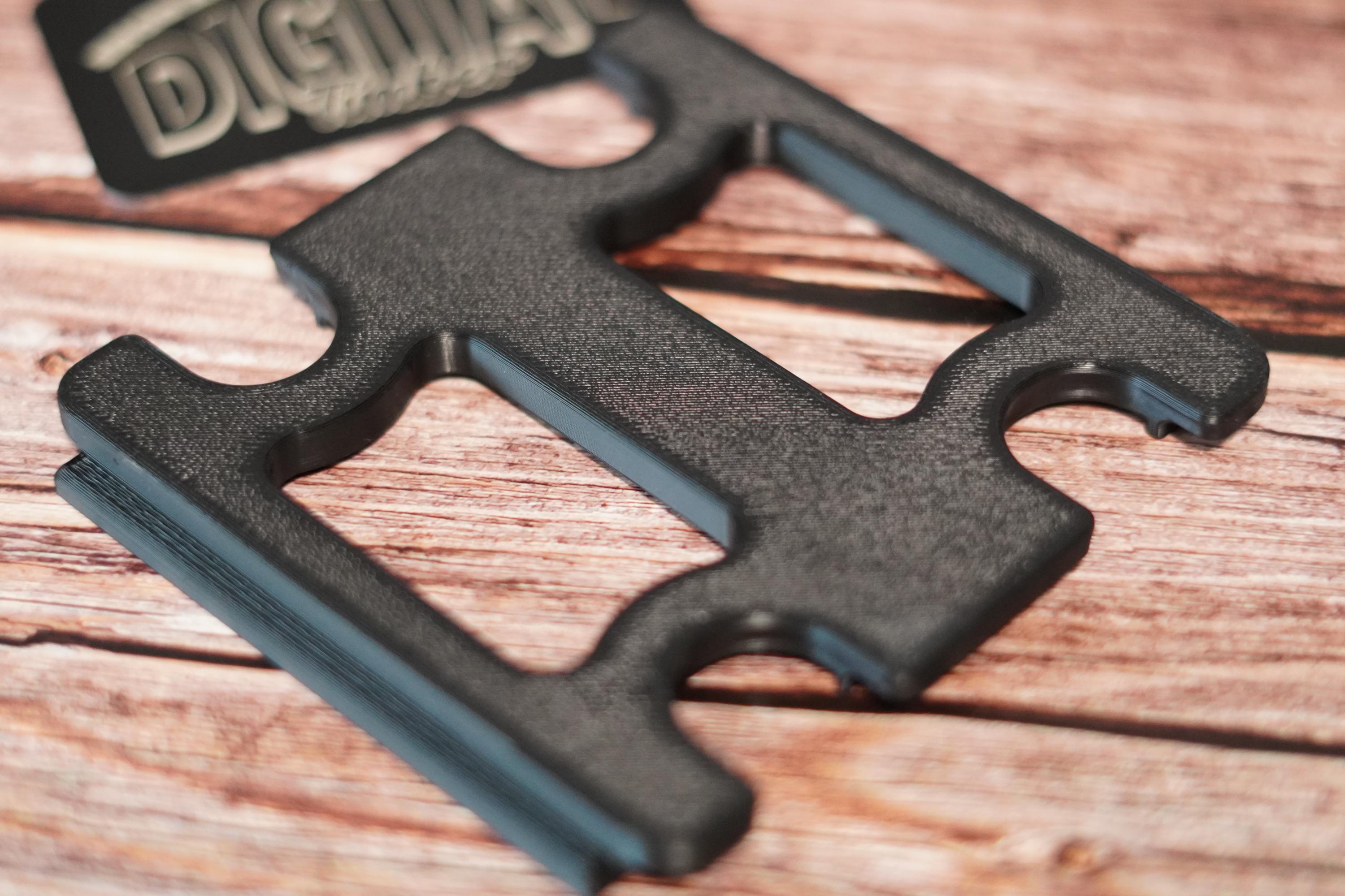 Custom jig for engraving 3.4x2.1 inch metal business cards (etsy image id: 6784263959)