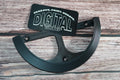 Black 3D-printed wall bracket for Mirka DEROS sander with mounting holes shown flat (etsy image id: 6797154565)
