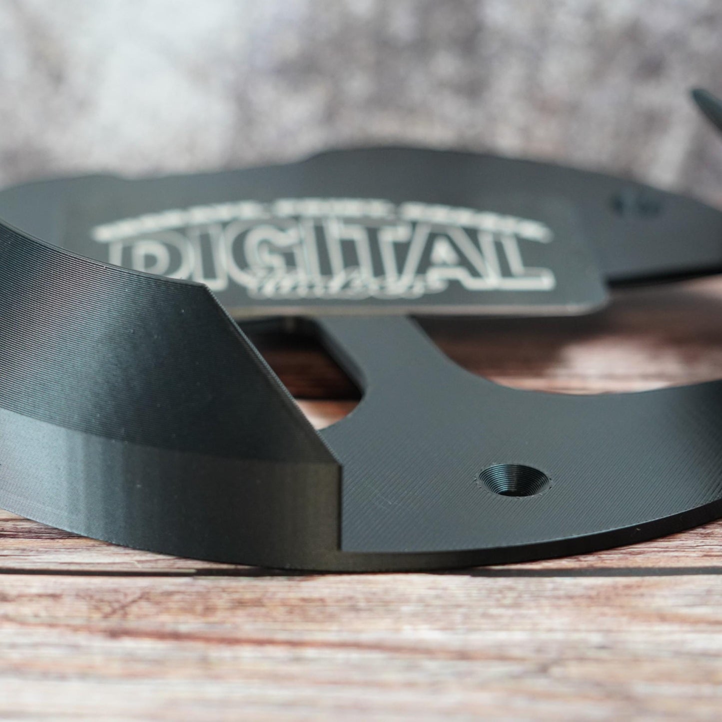 Angled view of Milwaukee sander mount with Digital Timber branding (etsy image id: 6818052691)