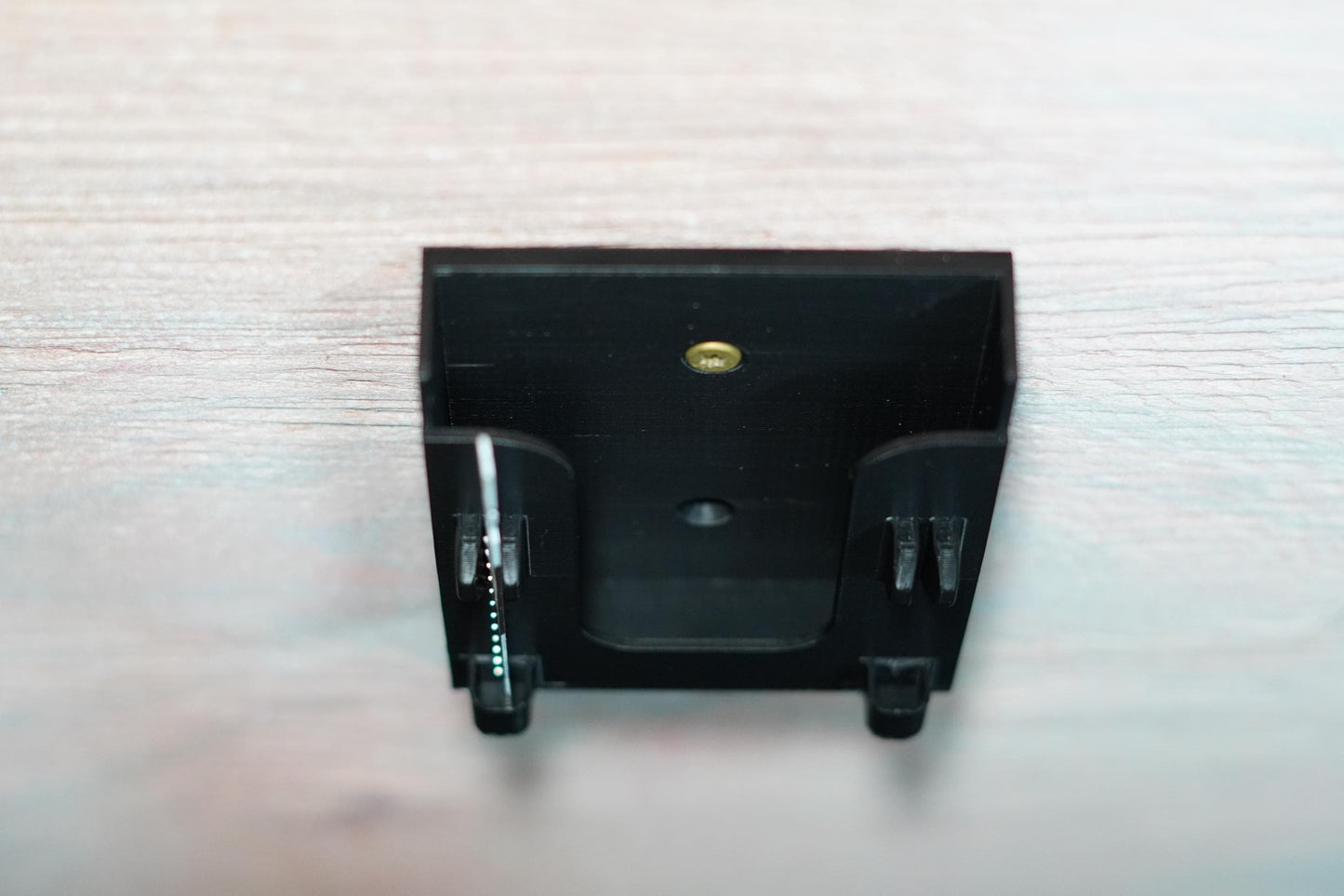 Flat front view of Milwaukee jigsaw holder with blade storage (etsy image id: 6837625275)