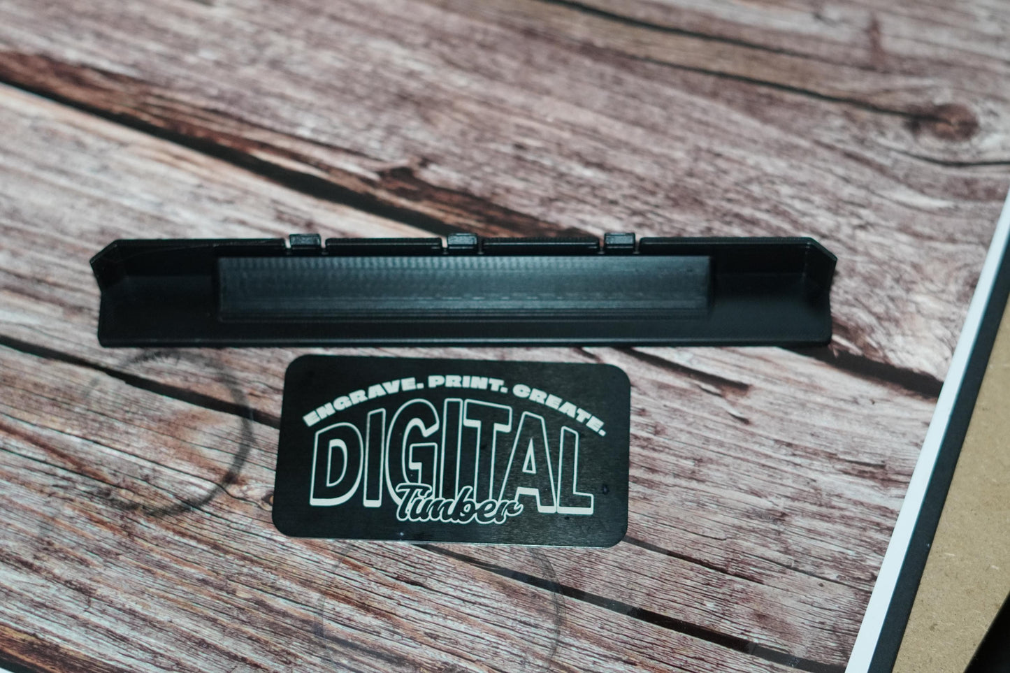 Back view of the replacement label showing mounting clips (etsy image id: 6939130911)