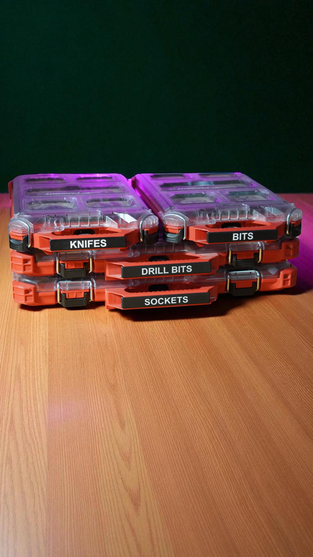 Reusable Milwaukee PACKOUT storage labels