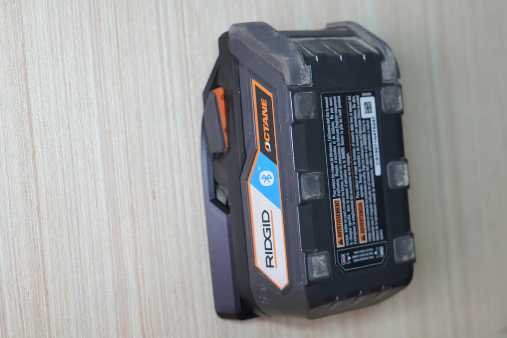 RIDGID 18V Battery Mount – Wall Holder for Octane & Bluetooth Packs | Shop Organizer | 3D Printed in USA (etsy image id: 7207027445)
