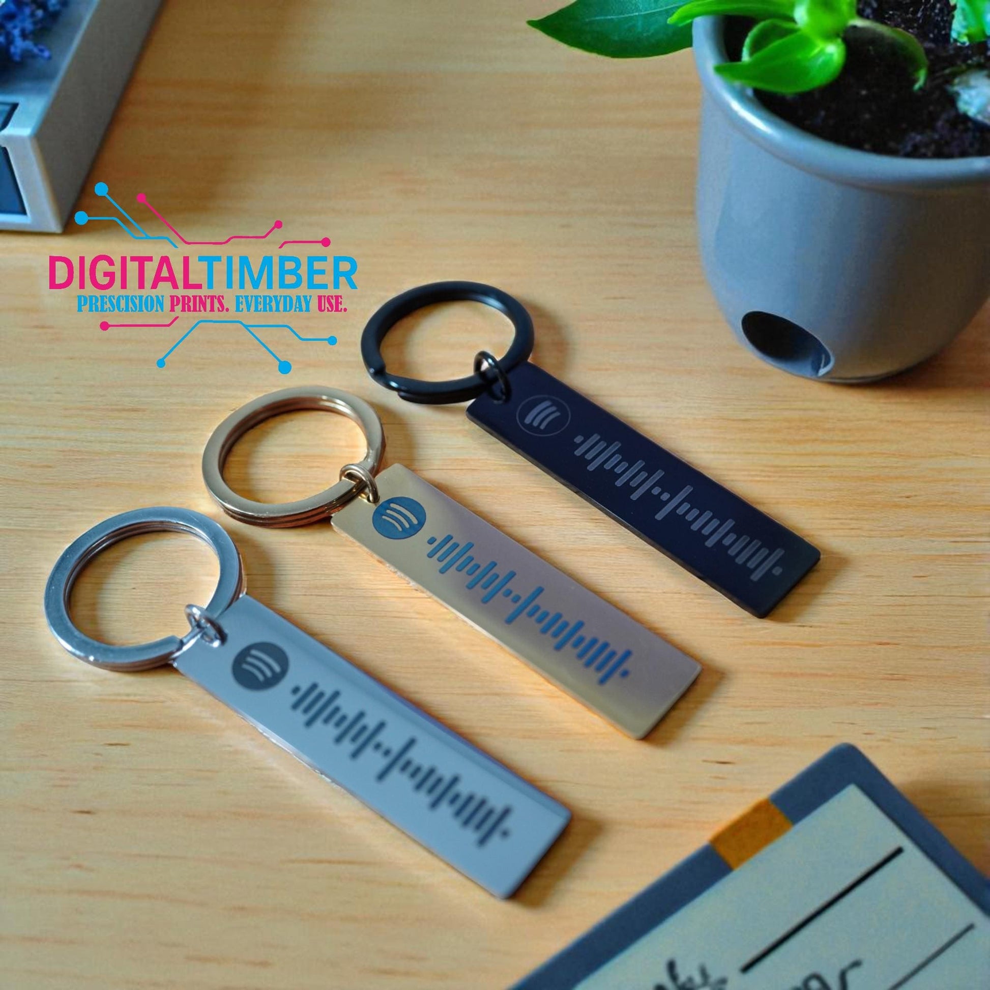 Personalized Spotify Code Keychain: Engraved Music Gift (etsy image id: 7303688201)