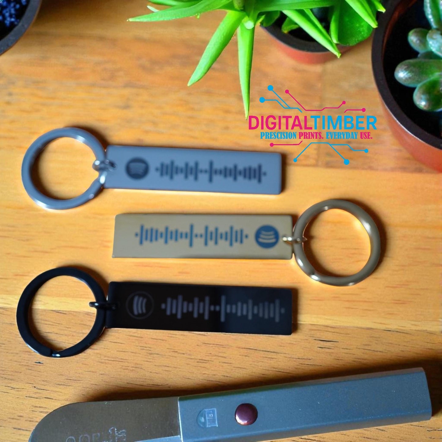 Personalized Spotify Code Keychain: Engraved Music Gift (etsy image id: 7303688203)
