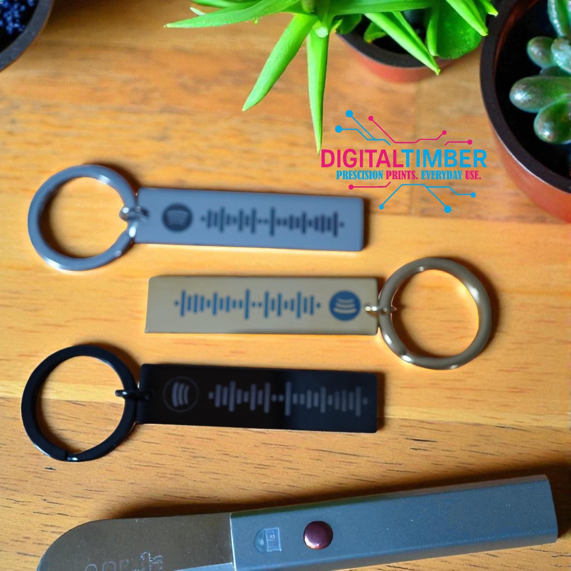 Personalized Spotify Code Keychain: Engraved Music Gift (etsy image id: 7303688203)