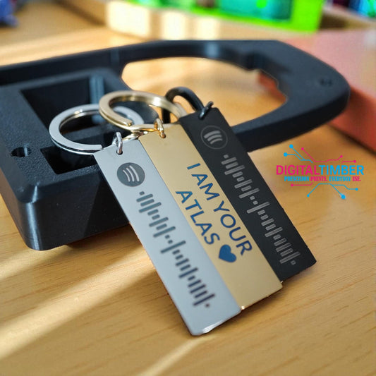 Personalized Spotify Code Keychain: Engraved Music Gift (etsy image id: 7303688207)