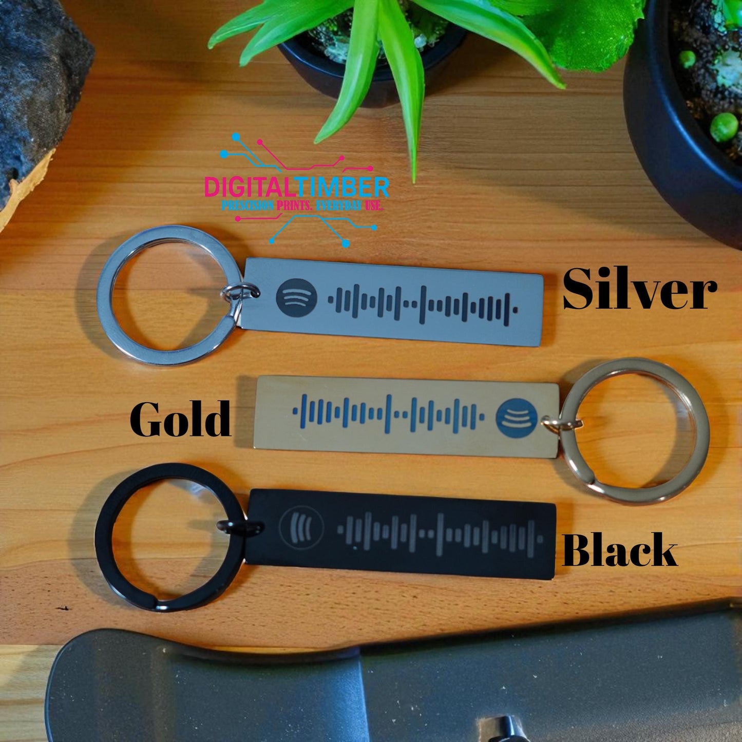 Personalized Spotify Code Keychain: Engraved Music Gift (etsy image id: 7303688213)