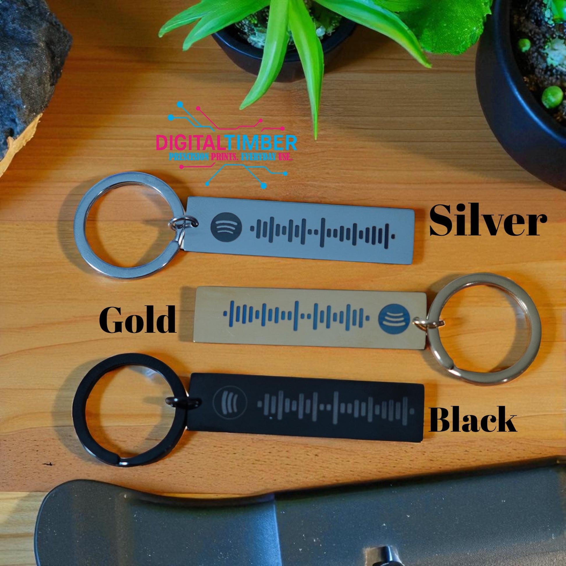 Personalized Spotify Code Keychain: Engraved Music Gift (etsy image id: 7303688213)