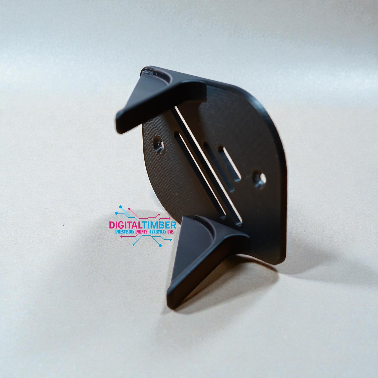 Installed Milwaukee jigsaw holder mounted vertically on wall with side angle lighting (etsy image id: 7490922763)
