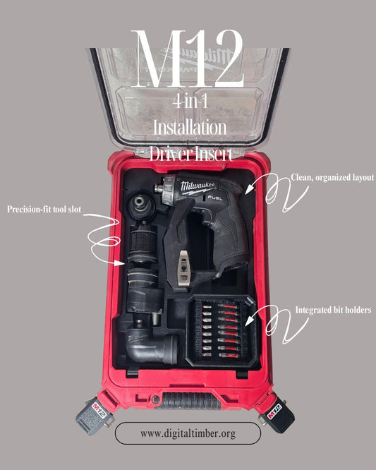 M12 4-in-1 Installation Driver Insert | Fits Compact Organizer 48-22-8435 (etsy image id: 7541101556)