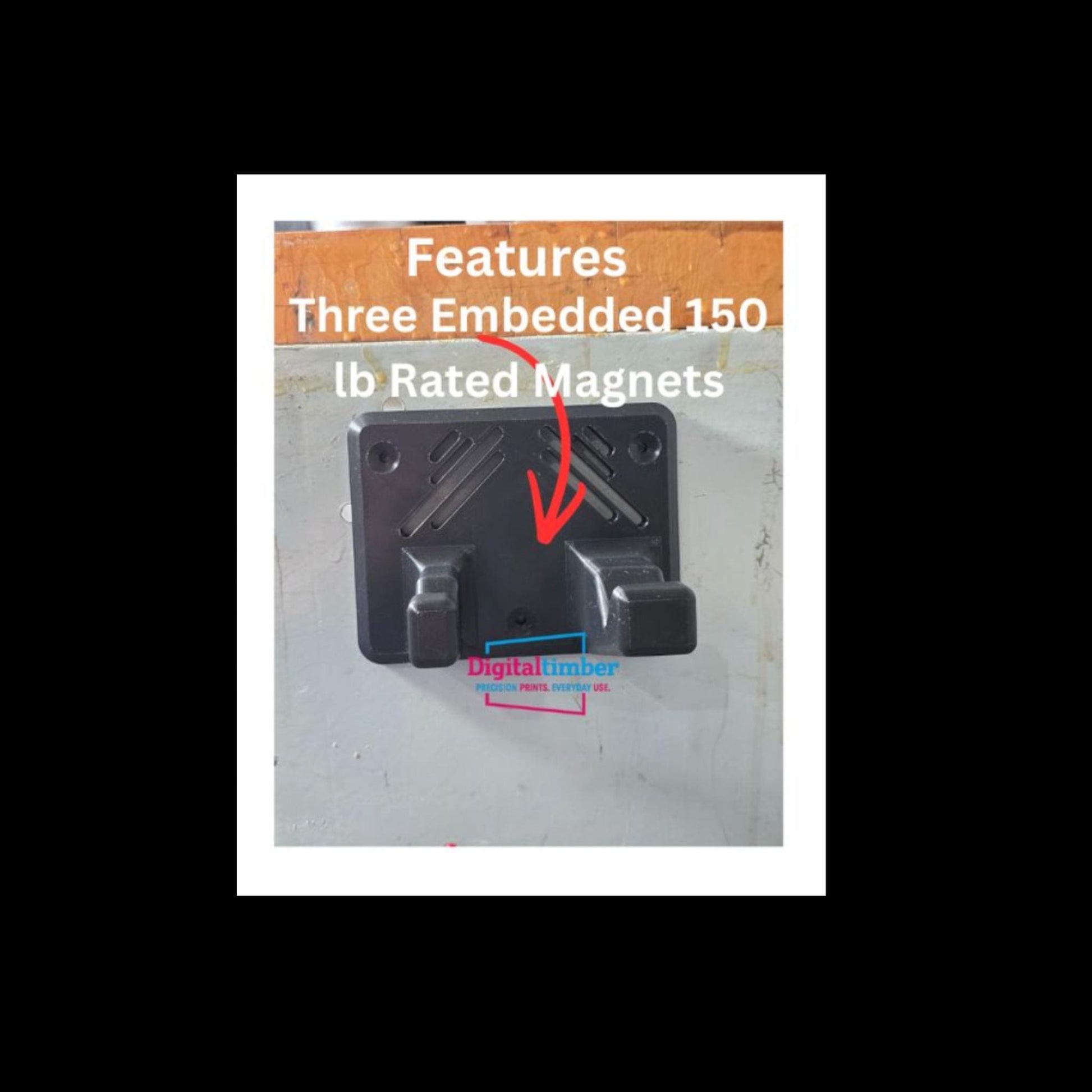 Wall Mount Holder for M12-Style Angle Grinder | Magnetic or Screw-Mount Tool Storage for Garage and Workshop (etsy image id: 7666177964)